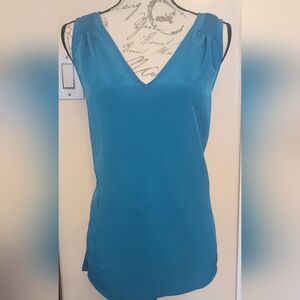 Halston Turquoise Sleeveless Top Size M